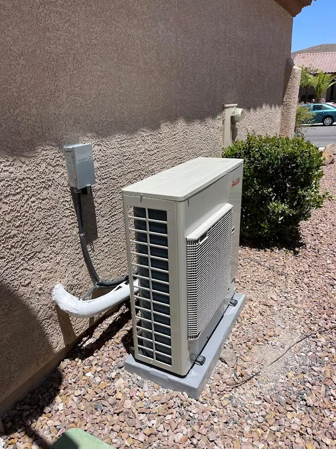 Residential air conditioning condenser unit in Chicago